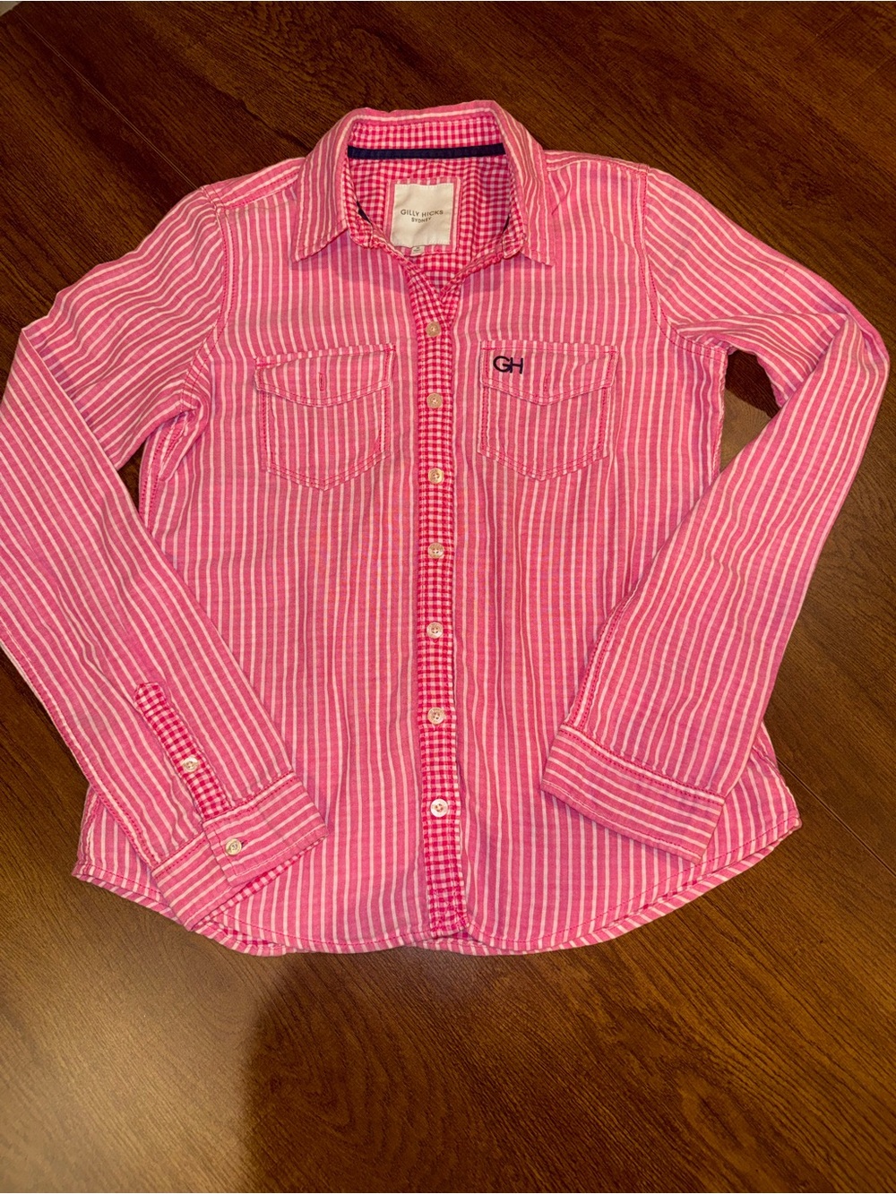 Gilly Hicks button down gingham shirt size medium